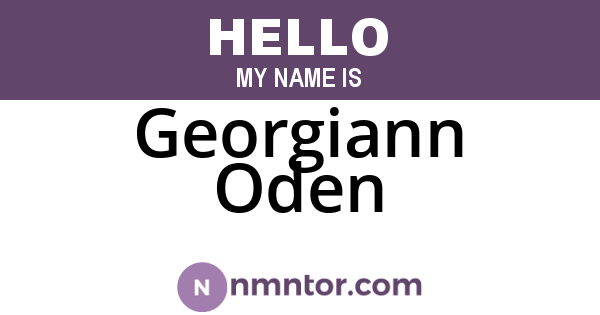 Georgiann Oden