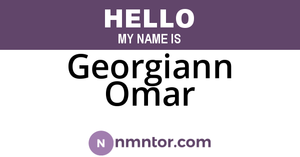 Georgiann Omar
