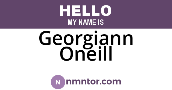 Georgiann Oneill