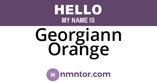 Georgiann Orange
