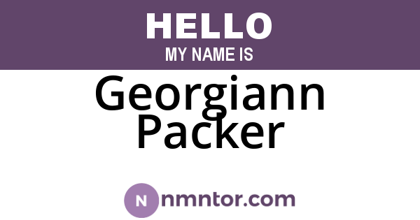 Georgiann Packer