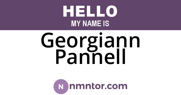 Georgiann Pannell