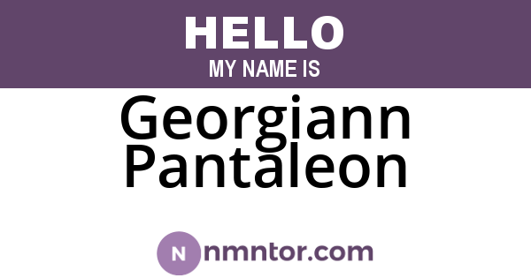Georgiann Pantaleon