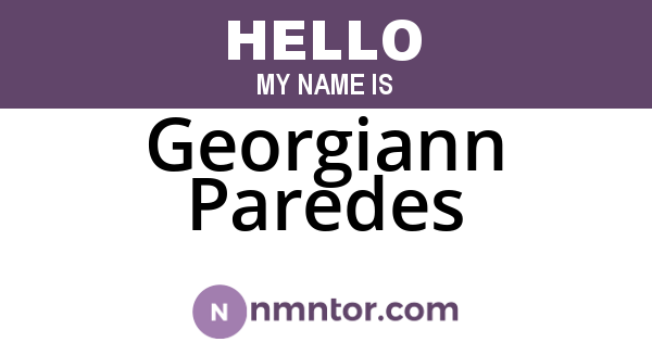 Georgiann Paredes