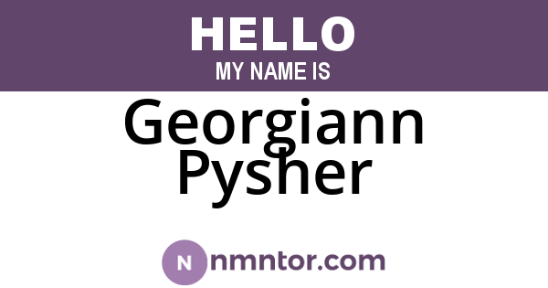 Georgiann Pysher