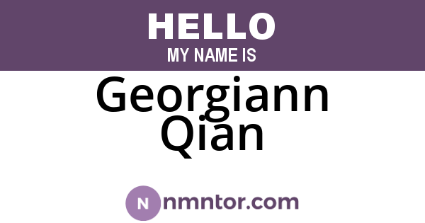 Georgiann Qian