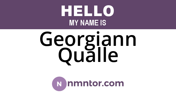 Georgiann Qualle