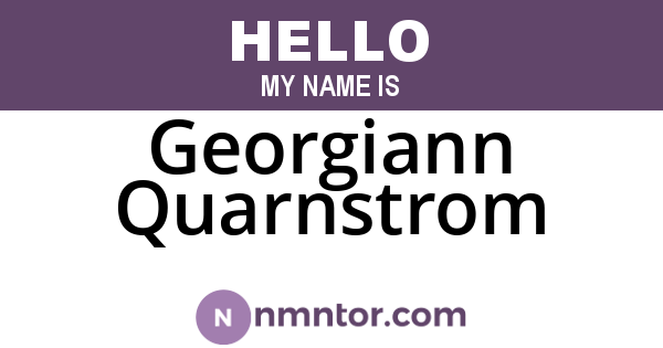 Georgiann Quarnstrom