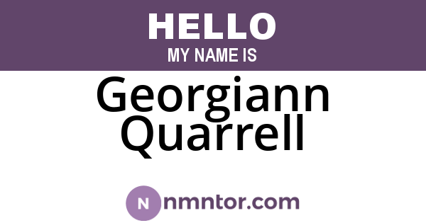 Georgiann Quarrell