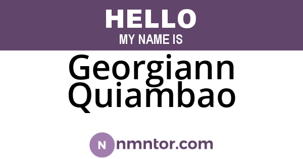Georgiann Quiambao
