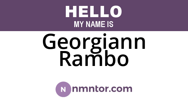 Georgiann Rambo