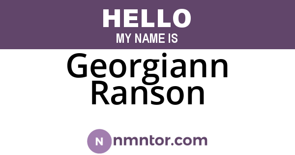 Georgiann Ranson