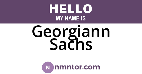 Georgiann Sachs