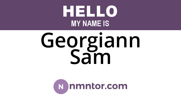 Georgiann Sam