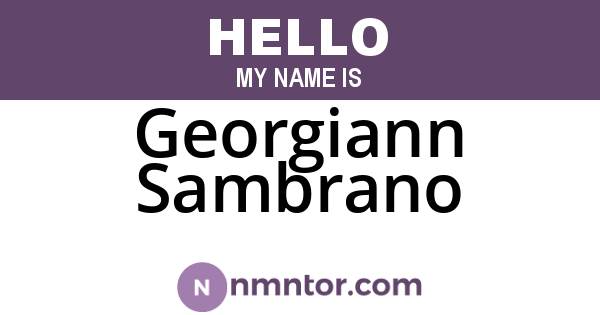 Georgiann Sambrano