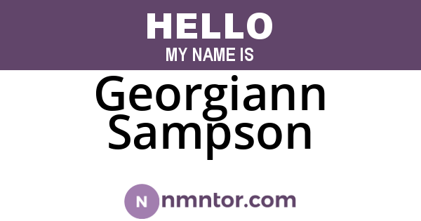 Georgiann Sampson