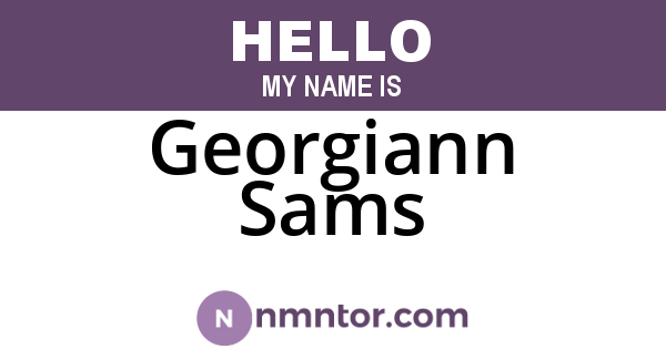 Georgiann Sams