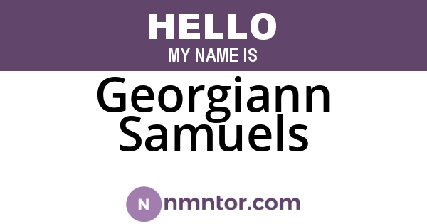 Georgiann Samuels