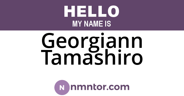 Georgiann Tamashiro