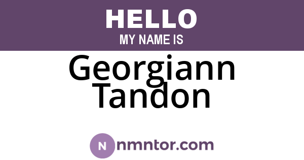 Georgiann Tandon