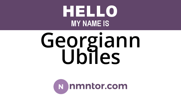 Georgiann Ubiles