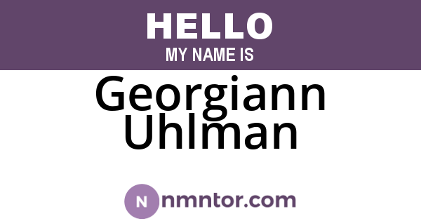 Georgiann Uhlman