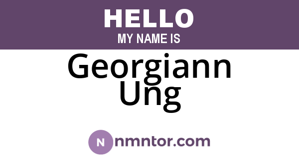 Georgiann Ung