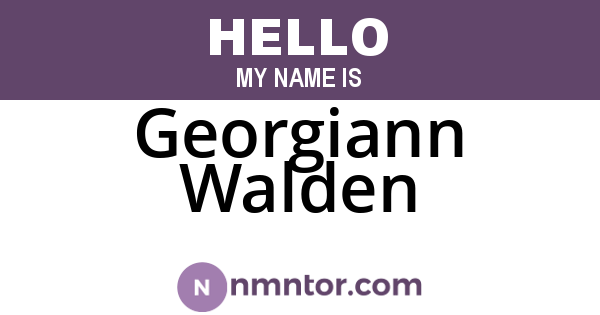 Georgiann Walden