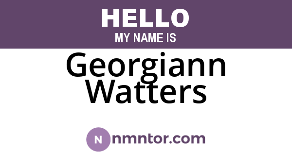 Georgiann Watters