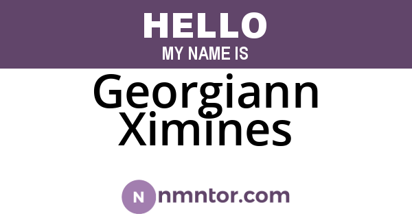Georgiann Ximines