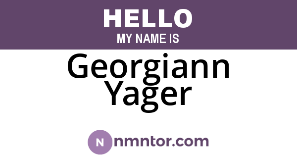Georgiann Yager