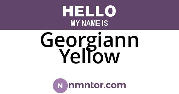 Georgiann Yellow