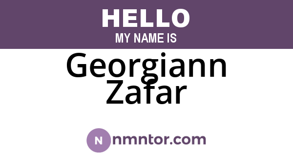 Georgiann Zafar