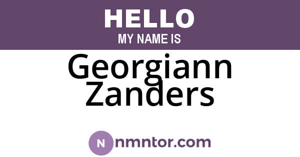 Georgiann Zanders