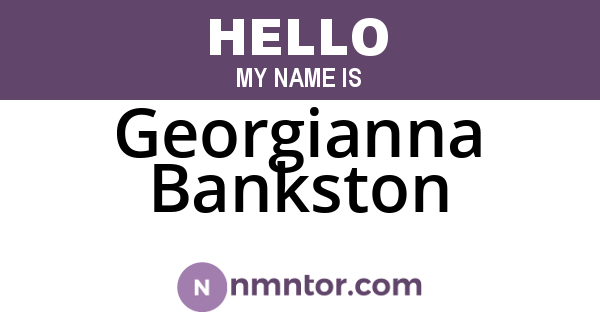 Georgianna Bankston