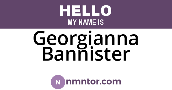 Georgianna Bannister