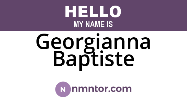 Georgianna Baptiste