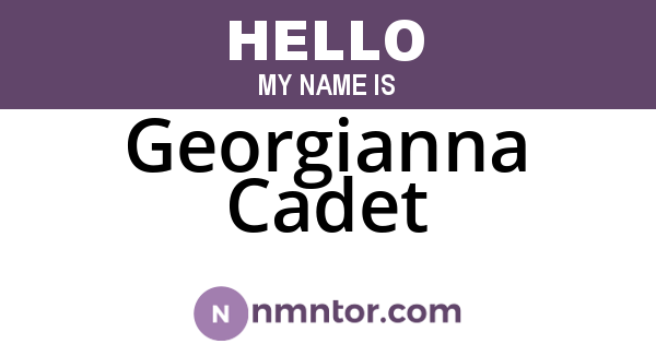 Georgianna Cadet