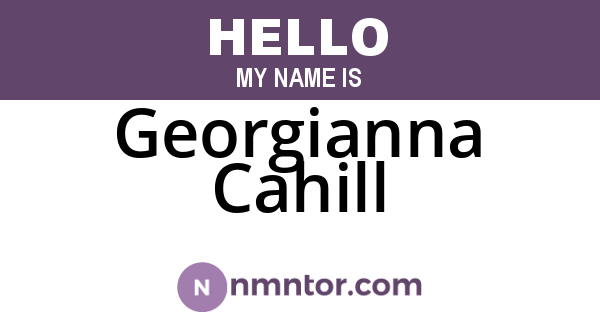 Georgianna Cahill