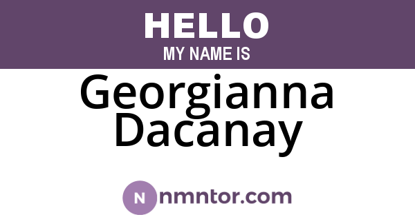 Georgianna Dacanay