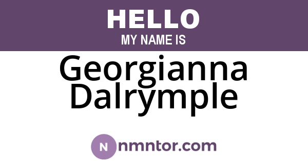 Georgianna Dalrymple