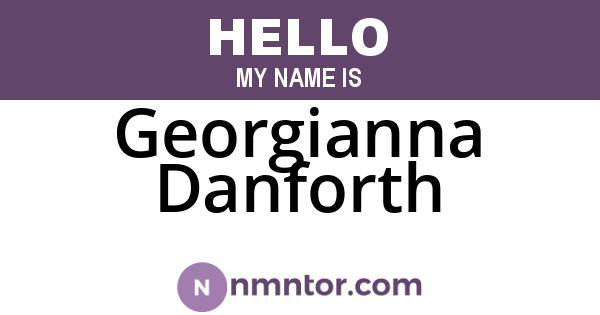 Georgianna Danforth