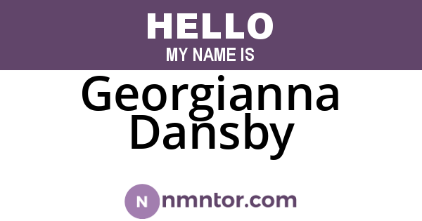 Georgianna Dansby