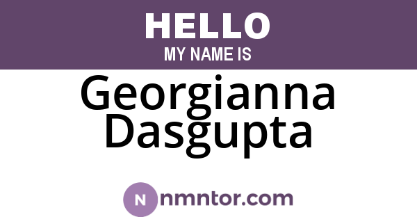 Georgianna Dasgupta
