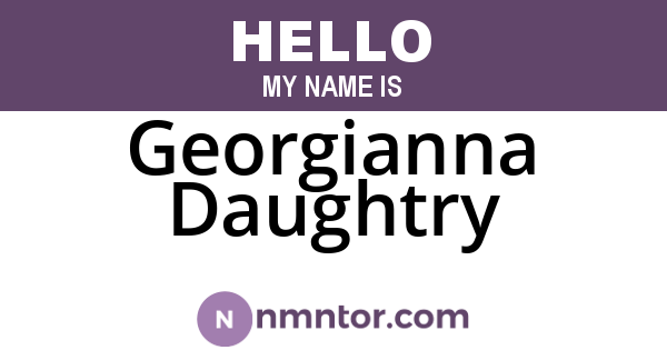 Georgianna Daughtry