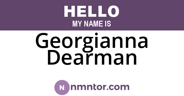 Georgianna Dearman