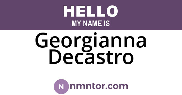 Georgianna Decastro