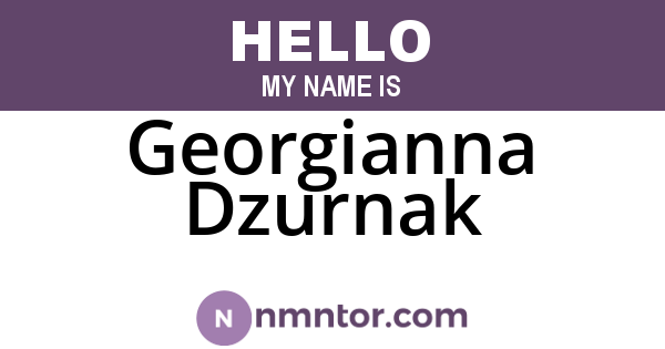 Georgianna Dzurnak