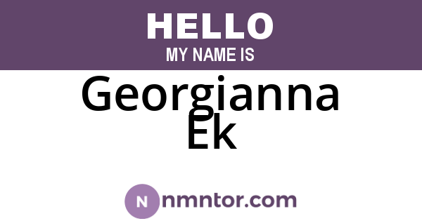 Georgianna Ek
