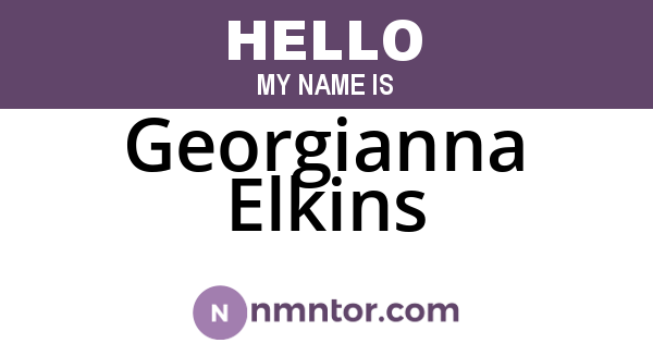 Georgianna Elkins